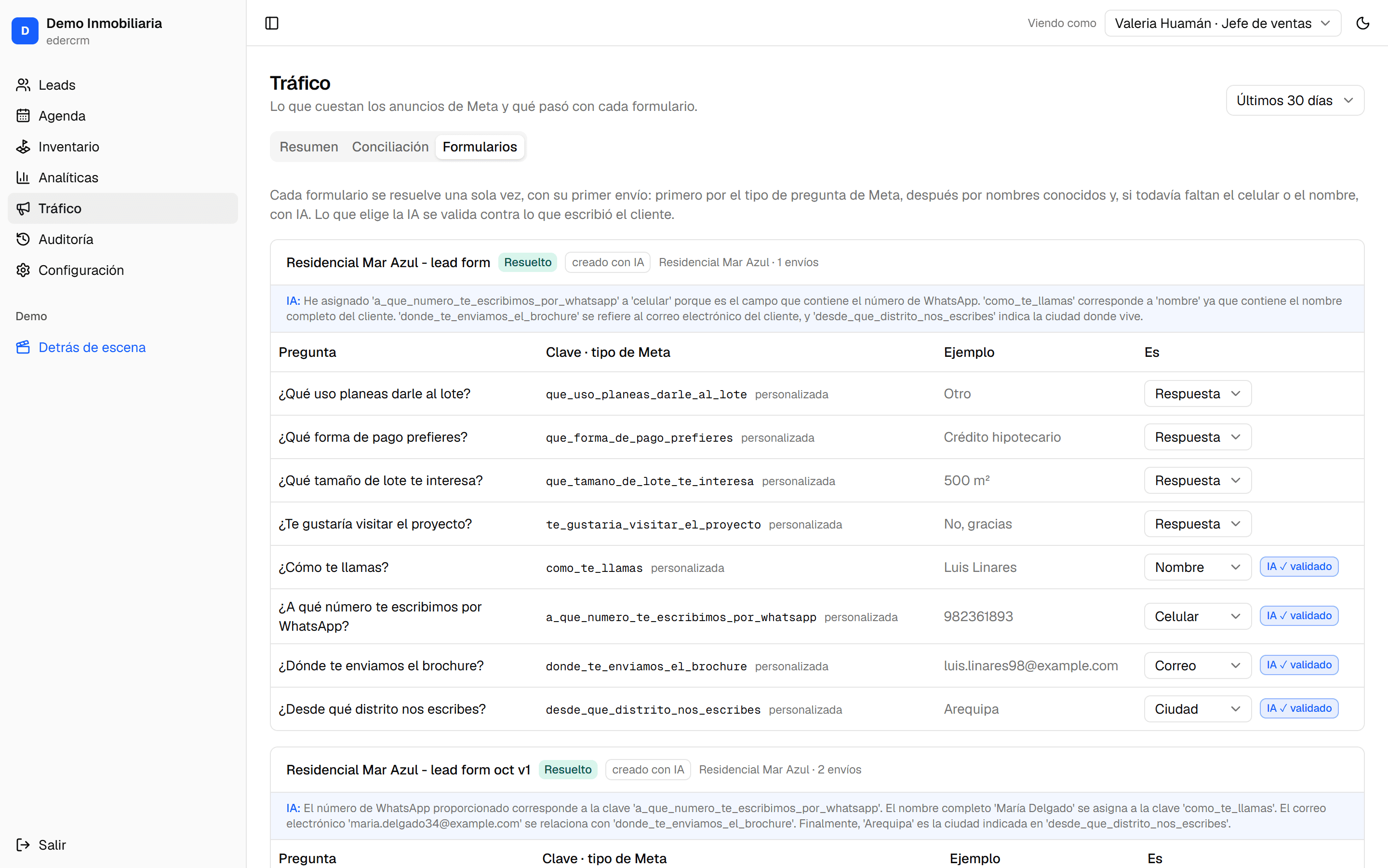 Formularios de Meta resueltos con IA